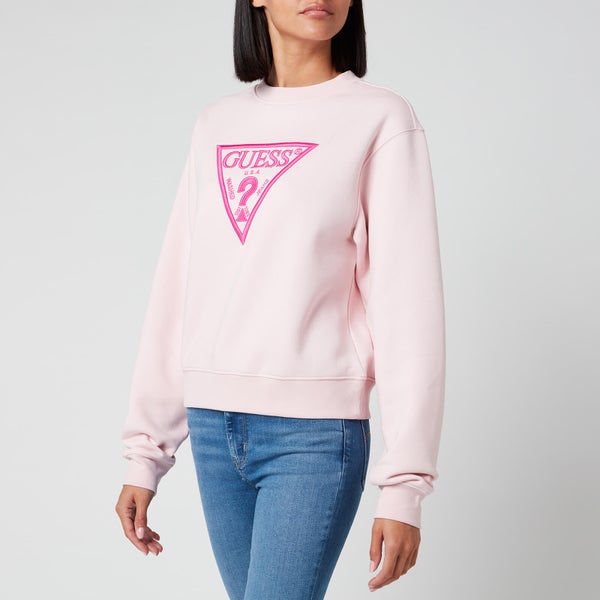 Guess Women's Basic Triangle Sweatshirt - Peony Blush