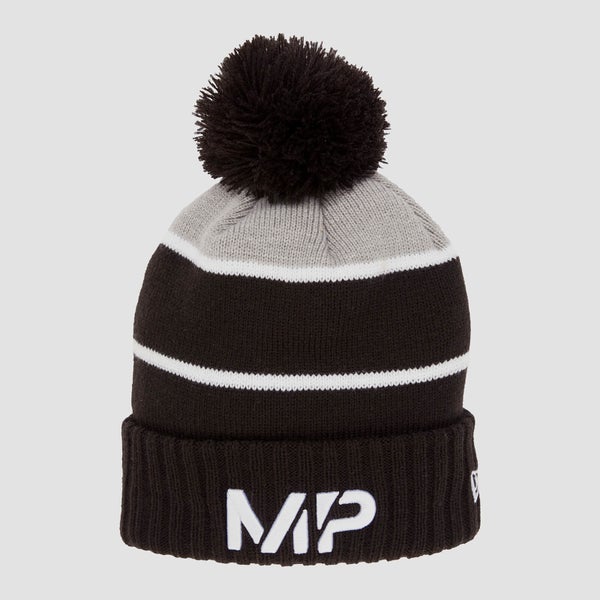 Berretto a maglia con pompon MP New Era - Nero/Bianco