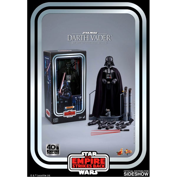 Hot Toys Star Wars Figurine articulée à l'échelle 1/6 Dark Vador 35 cm L'Empire contre-attaque Collection du 40e anniversaire