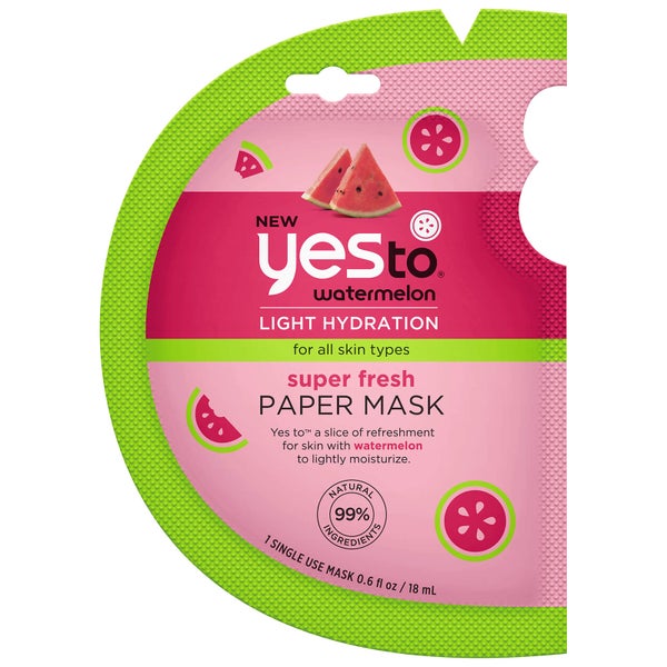 yes to Watermelon Super Fresh Paper Mask - Single Use