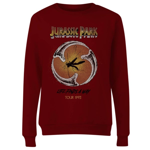 Sweat-shirt Jurassic Park Life Finds A Way Tour - Bordeaux - Femme