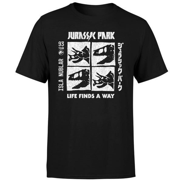 Jurassic Park The Faces Men's T-Shirt - Black