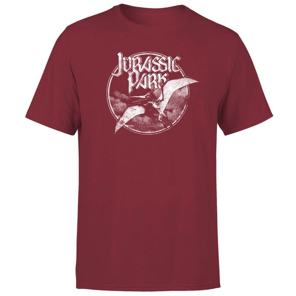 Jurassic Park Flying Threat Men's T-Shirt - Burgundy
