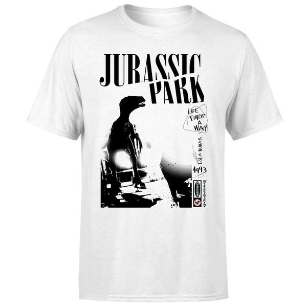 T-shirt Jurassic Park Isla Nublar Punk - Blanc - Homme