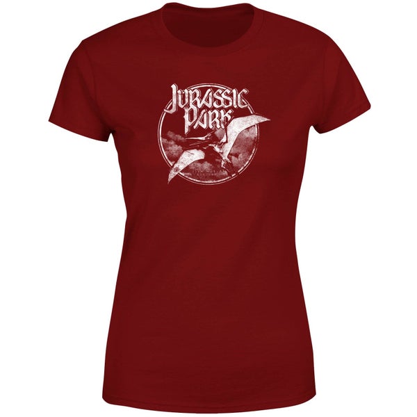 Jurassic Park Flying Threat Women's T-Shirt - Burgundy