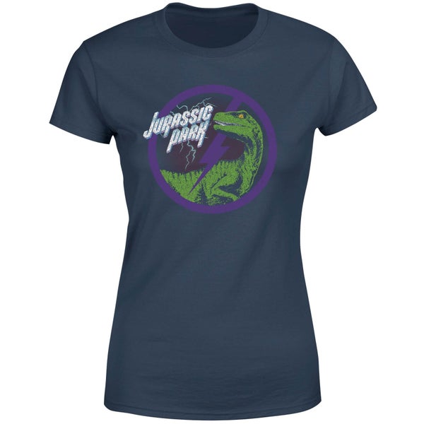 Jurassic Park Raptor Bolt Women's T-Shirt - Navy