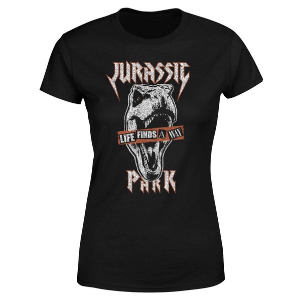Jurassic Park Rex Punk Women's T-Shirt - Black