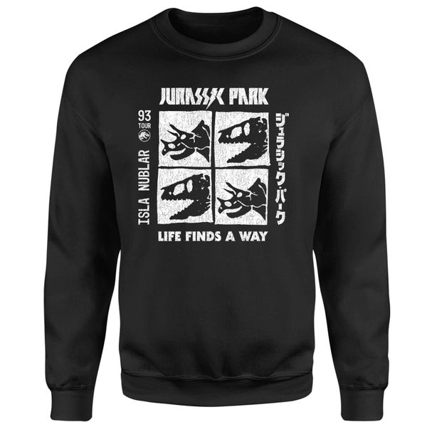 Jurassic Park The Faces Sweatshirt - Schwarz