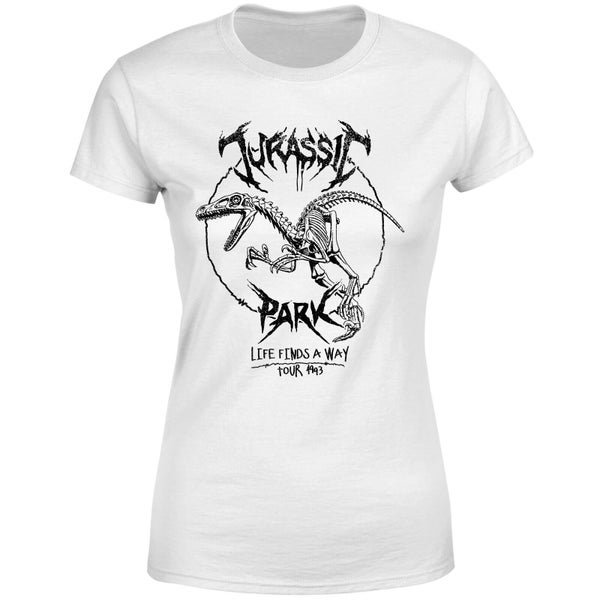 Jurassic Park Raptor Drawn Women's T-Shirt - White