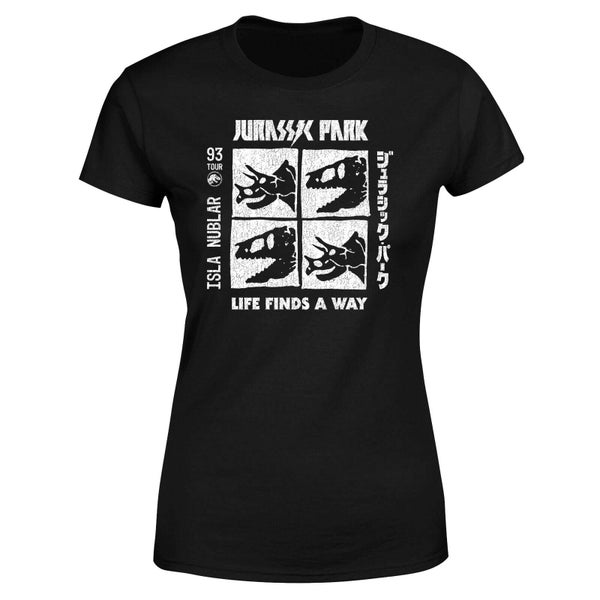 Jurassic Park The Faces Women's T-Shirt - Zwart
