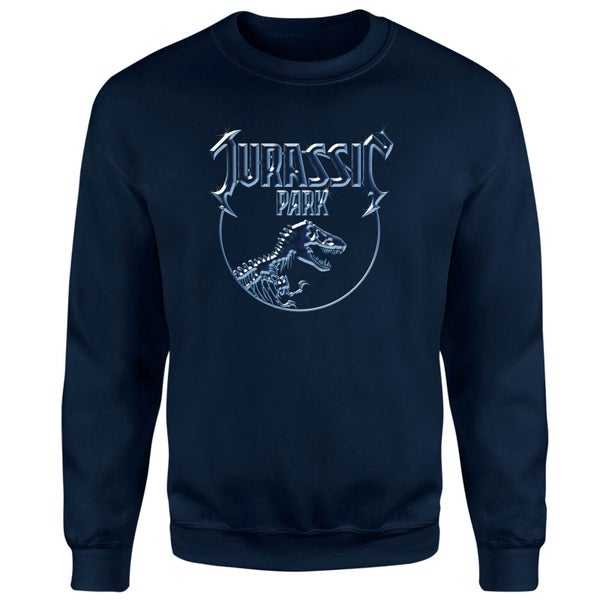 Jurassic Park Logo Metal Sweatshirt - Navy