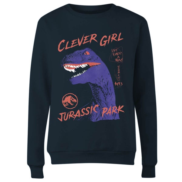 Jurassic Park Life Finds A Way Raptor Women's Sweatshirt - Blauw