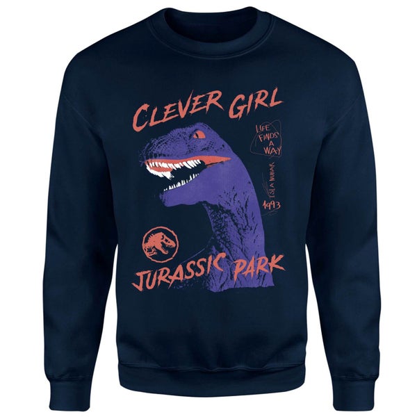 Jurassic Park Life Finds A Way Raptor Sweatshirt - Dunkelblau