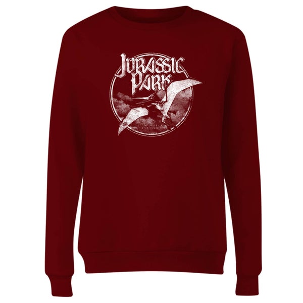 Sweat-shirt Jurassic Park Flying Threat - Bordeaux - Femme