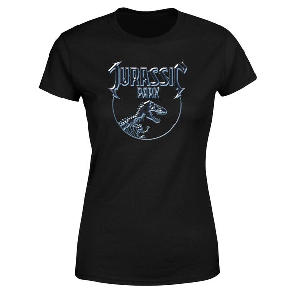 Jurassic Park Logo Metal Women's T-Shirt - Black