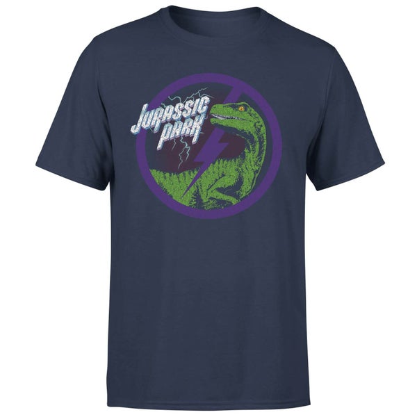 Jurassic Park Raptor Bolt Men's T-Shirt - Navy