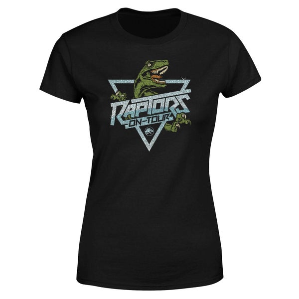Jurassic Park Raptors On Tour Stroke Women's T-Shirt - Black