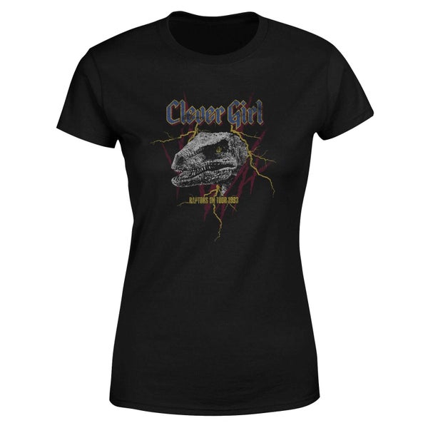 T-shirt Jurassic Park Clever Girl Raptors On Tour - Noir - Femme