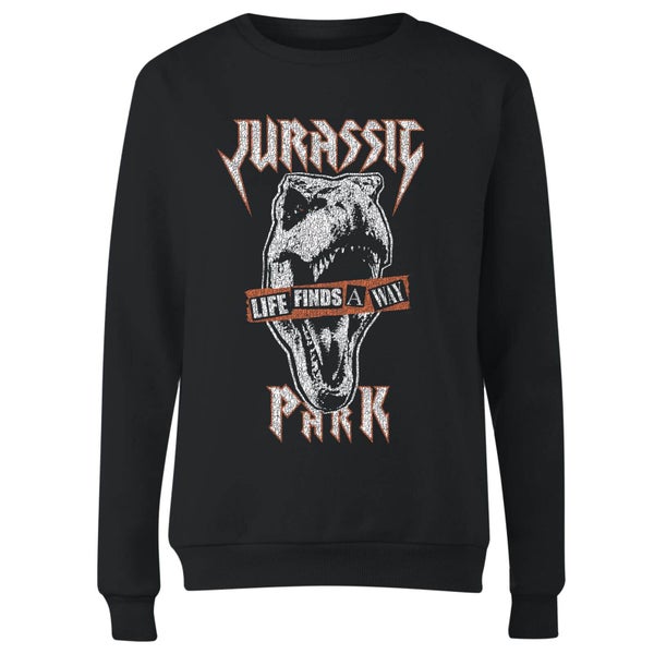 Jurassic Park Rex Punk Women's Sweatshirt - Black