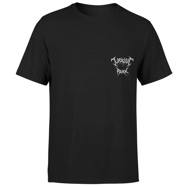 Jurassic Park Jurassic Park Death Metal Embroidered Logo Unisex T-Shirt - Zwart