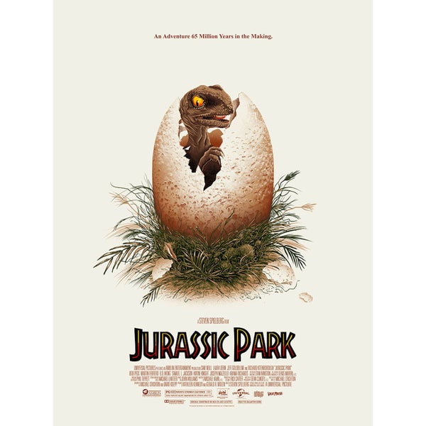 Jurassic Park Screenprint by Doaly