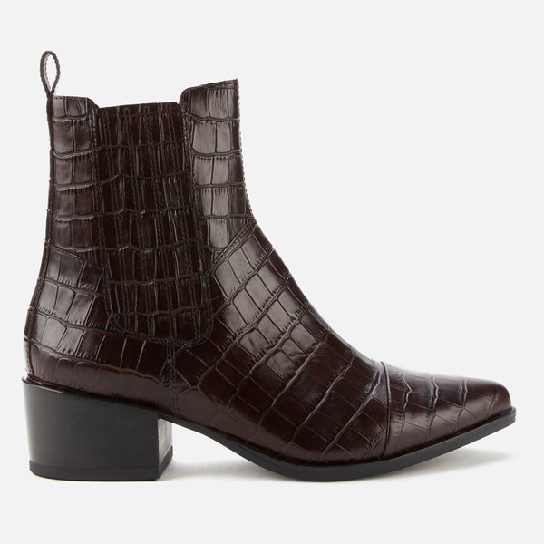 Vagabond Women's Marja Embossed Leather Western Boots - Brown