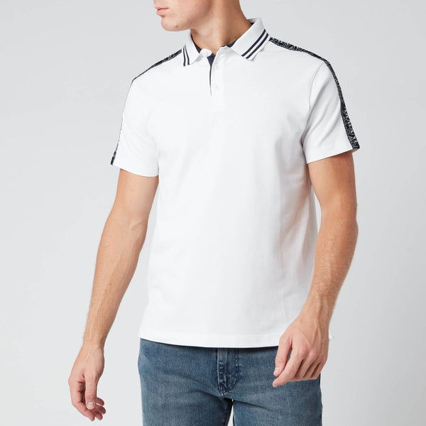 Armani Exchange Men's Collar Detail Polo Shirt - White