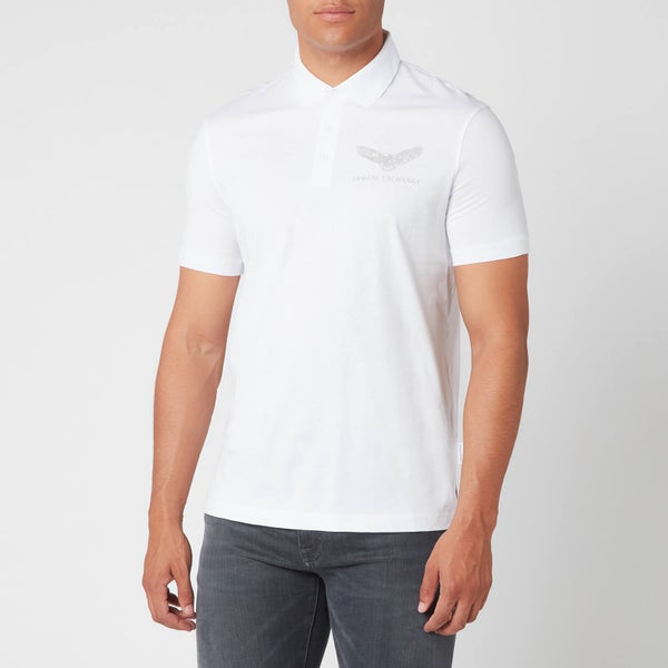 Armani Exchange Men's Eagle Logo Polo Shirt - White