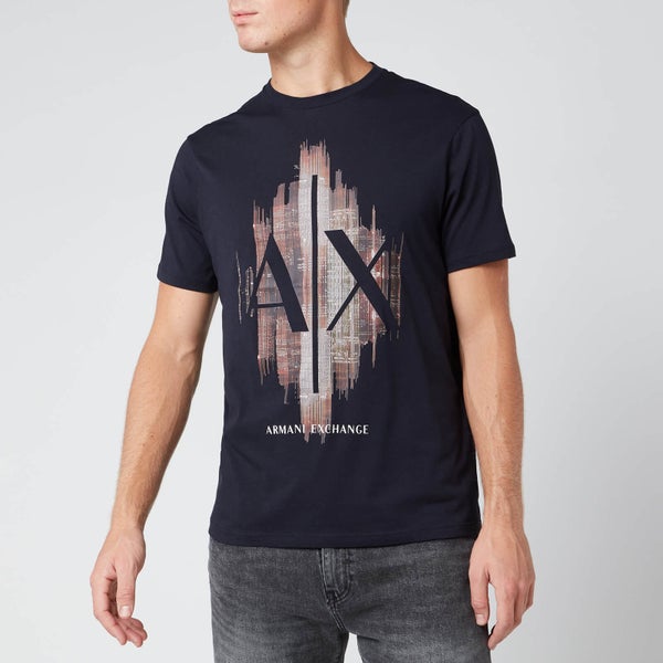 Armani Exchange Men's Abstract Print T-Shirt - Navy