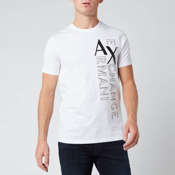 Armani Exchange Men's Vertical Logo T-Shirt - White