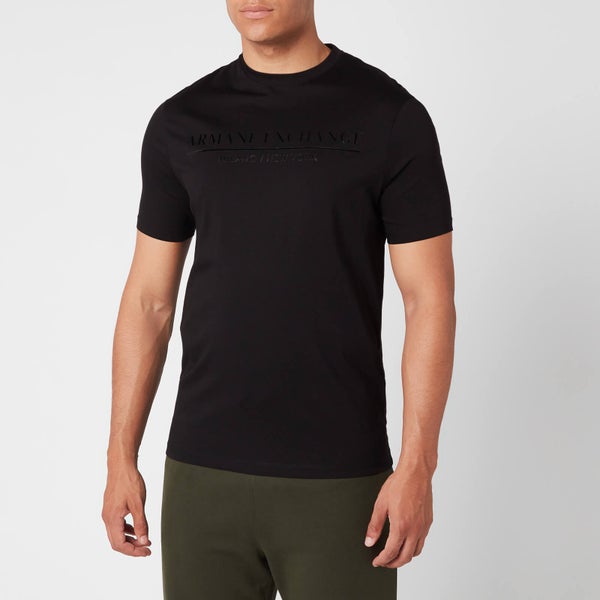 Armani Exchange Men's Straight Logo T-Shirt - Black