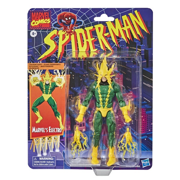 Hasbro Marvel Legends Retro Collection Spider-Man Electro 6-Inch Scale Action Figure