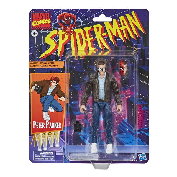 Hasbro Marvel Legends Retro Collection Spider-Man Peter Parker 6-Inch Scale Action Figure