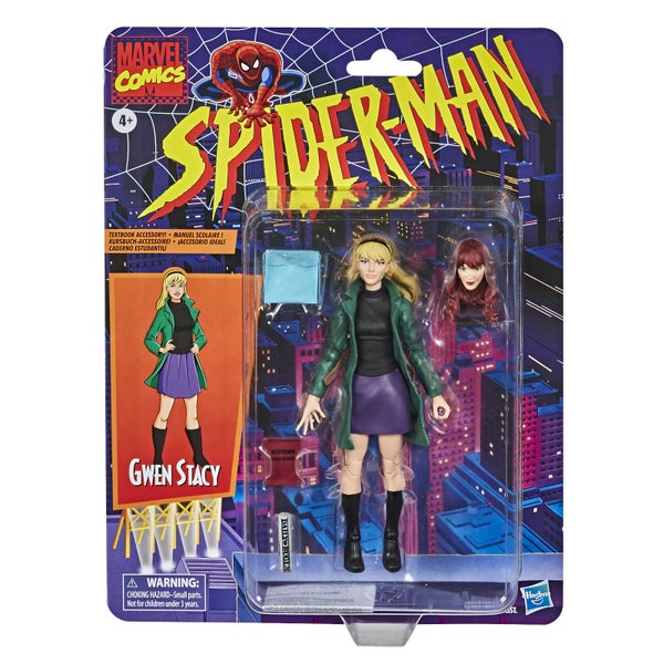 Hasbro Marvel Legends Retro Collection Spider-Man Gwen Stacey 6-Inch Scale Action Figure