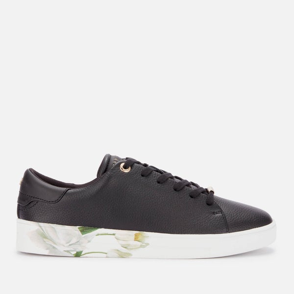 Ted Baker Women's Sanzae Leather Cupsole Trainers - Black