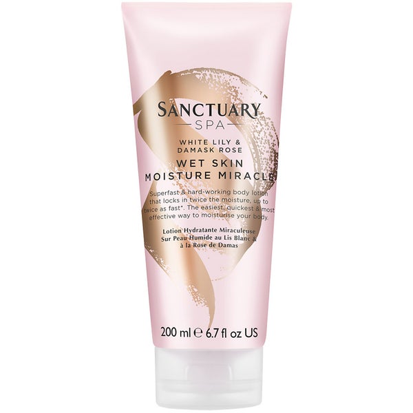 Sanctuary Spa Lírio Branco e Rosa Damasco Milagre da Humidade da Pele Molhada 200ml