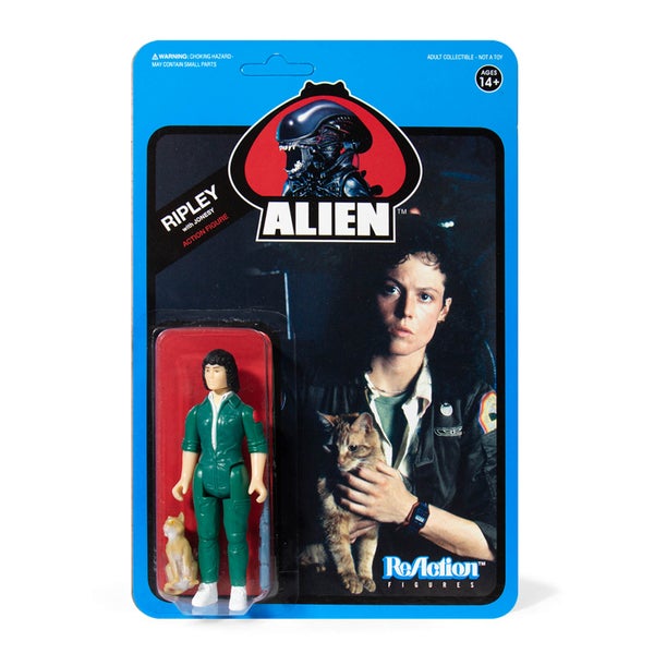 Super7 Alien ReAction Figure - Ripley with Jonesy (Blue Card)