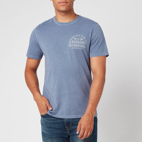 Barbour International Men's Visor T-Shirt - Blue Metal