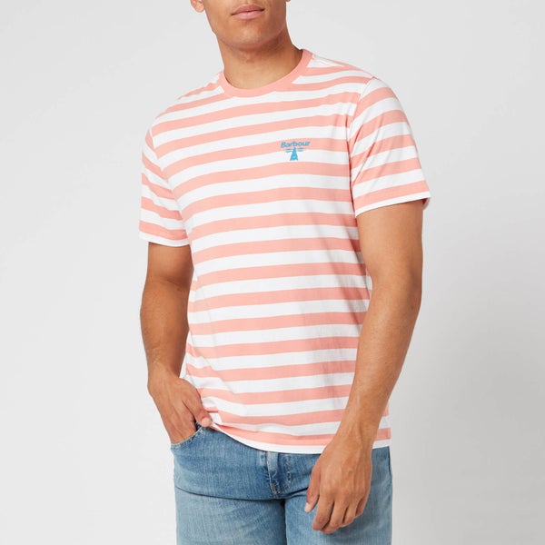 Barbour Beacon Men's Bow Stripe T-Shirt - Burnt Coral