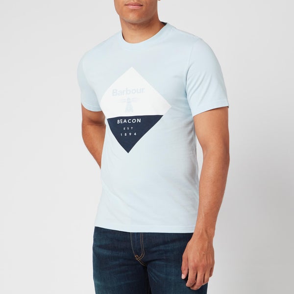 Barbour Beacon Men's Diamond T-Shirt - Pale Sky