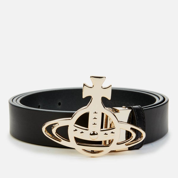 Vivienne Westwood Women's Belts Line Orb Buckle Light Gold - Black