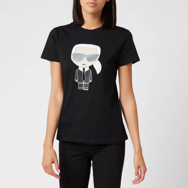 KARL LAGERFELD Women's Ikonic Karl T-Shirt - Black