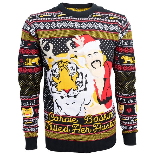That B*tch Carol Baskin Christmas Sweater - Navy