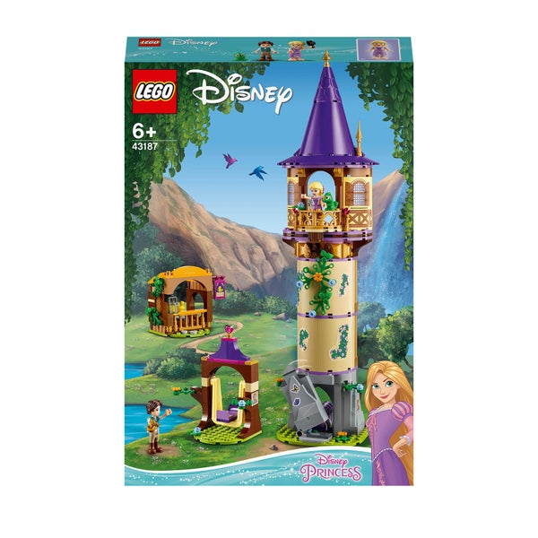 LEGO 43187 Disney Princess Rapunzels Kasteeltoren Bouwset met 2 Poppetjes, Speelgoed voor Kinderen van 6 Jaar en Ouder