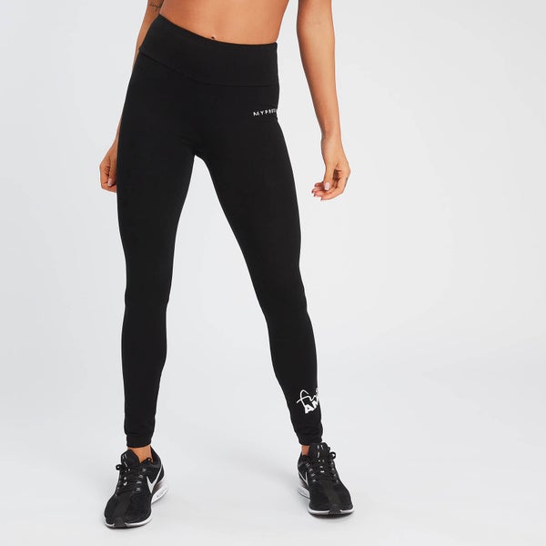 MP dameslegging met Fuel Your Ambition-print - Zwart