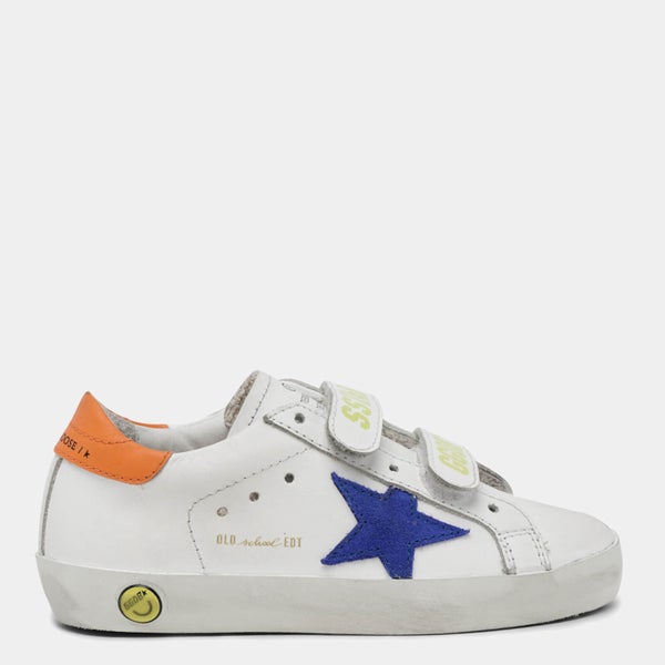 Golden Goose Toddlers' Old School Trainers - White/Bluette/Orange