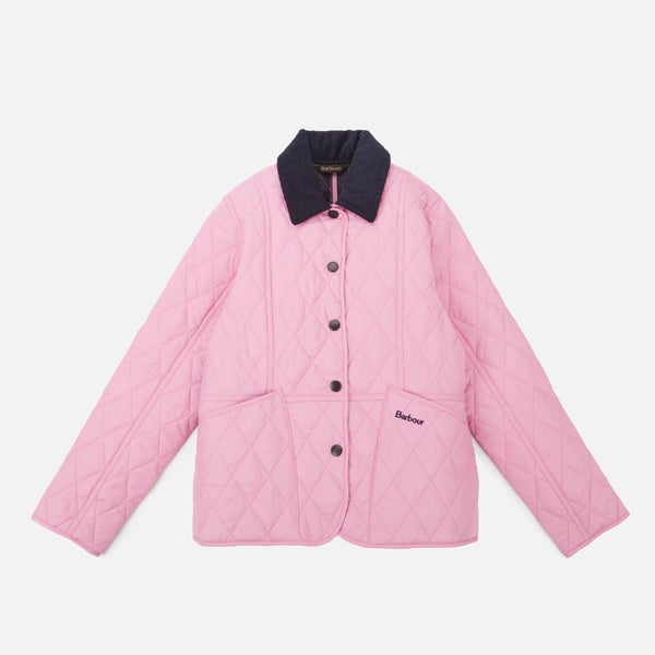 Barbour Heritage Girls' Liddesdale Quilt Jacket - Moonlight Pink/Navy