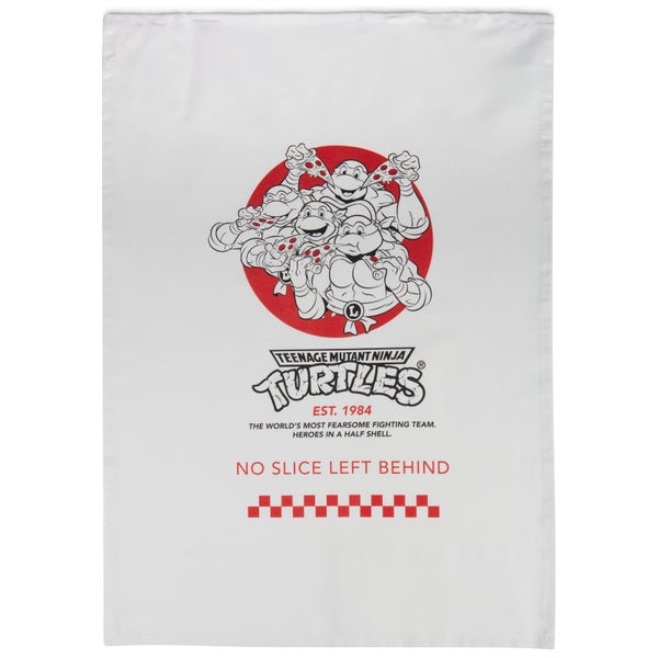 Teenage Mutant Ninja Turtles By The Slice Cotton Tea Towel - Wit