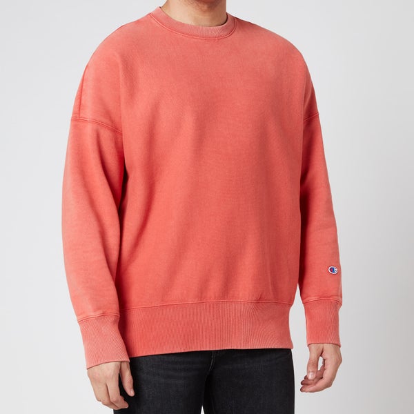 Champion Men's Garment Dye Crewneck Sweatshirt - Orange