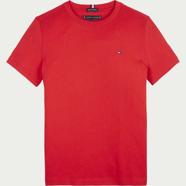 Tommy Hilfiger Boys' Essential Short Sleeve T-Shirt - Deep Crimson